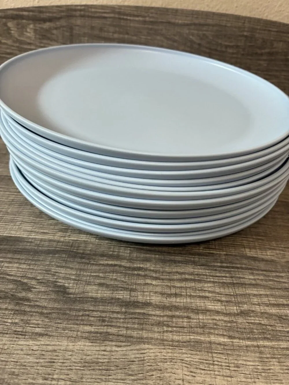 Room Essentials 10.5” Plastic Dinner Plates In Blue Set Of 12